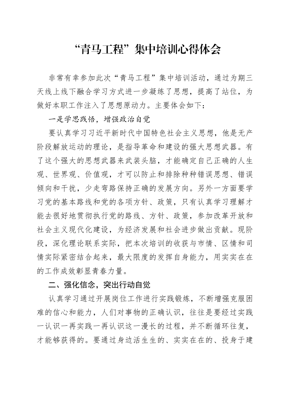 “青马工程”集中培训心得体会.docx_第1页