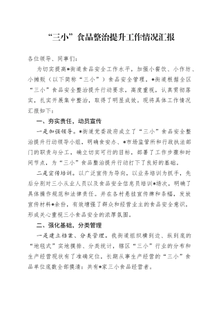 “三小”食品整治提升工作情况汇报.docx