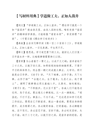 【写材料用典】学道做工夫，正如人凿井.docx