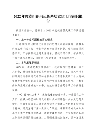 2022年度党组织书记抓基层党建工作述职报告24