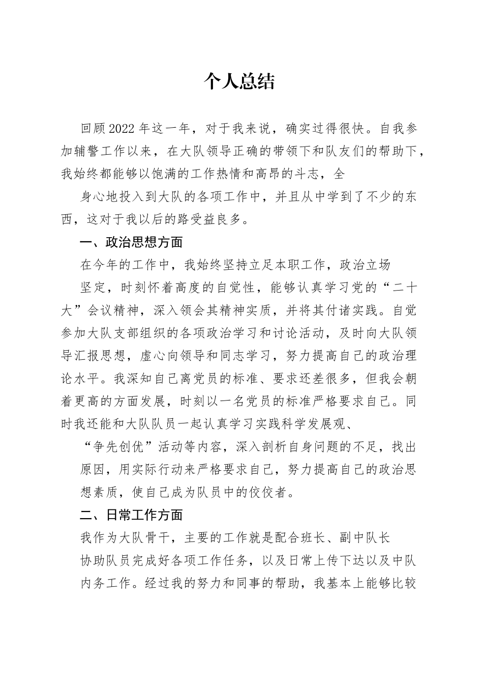 2022年辅警个人总结09_1_第1页